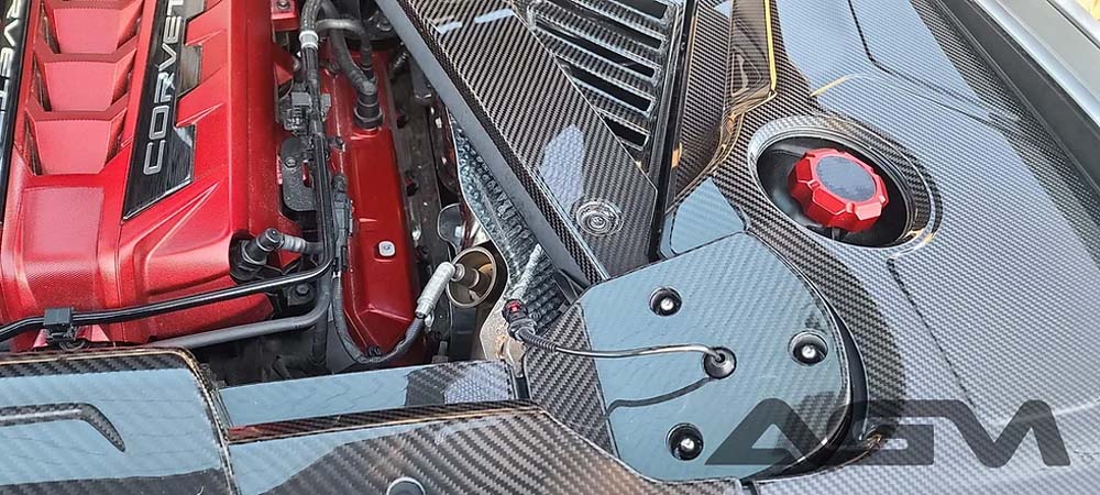 C8 Corvette AGM Carbon Fiber Rear Strut Covers