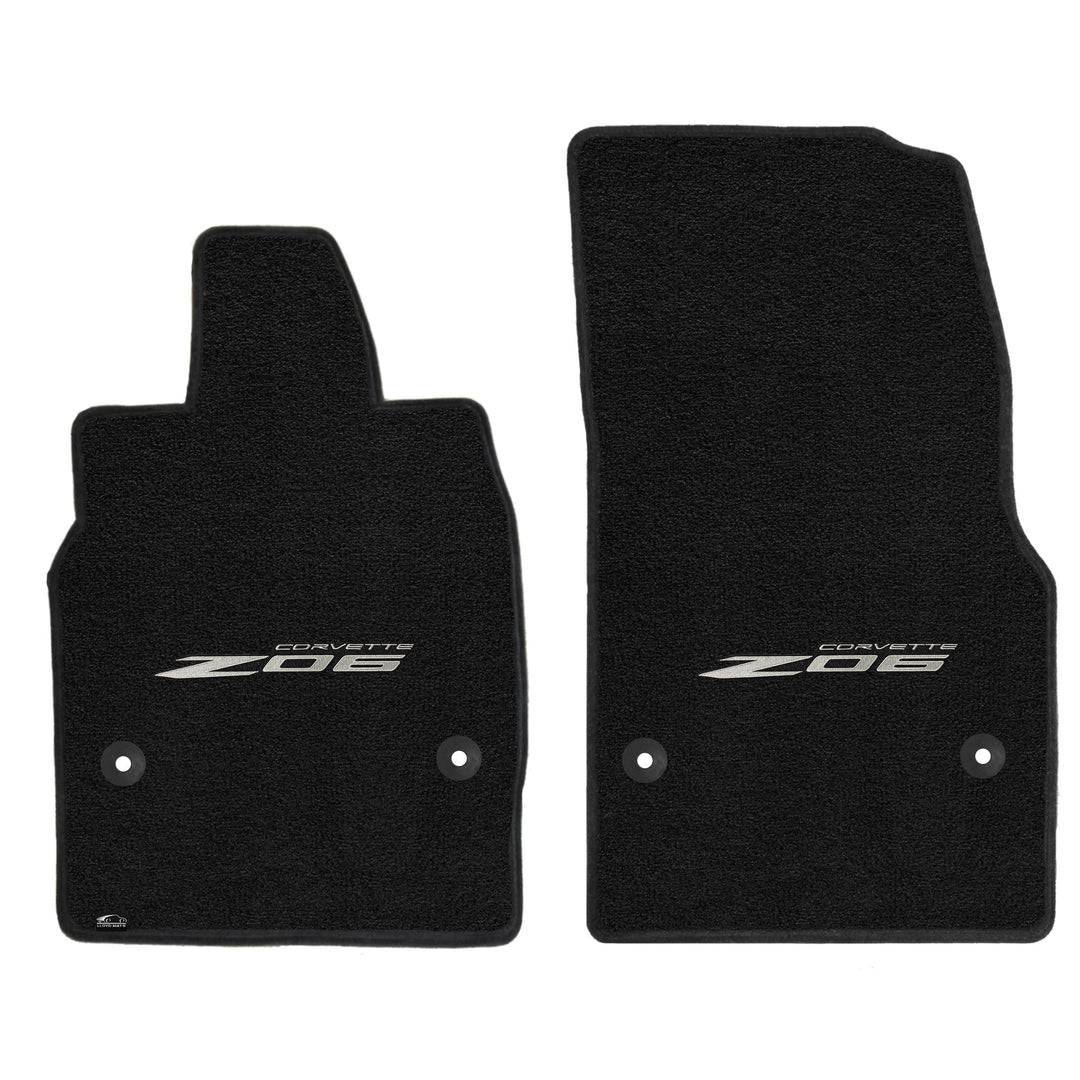 C8/Z06 Corvette Floor Mats - Lloyds Mats with C8 Script And Z06 Logo Combo