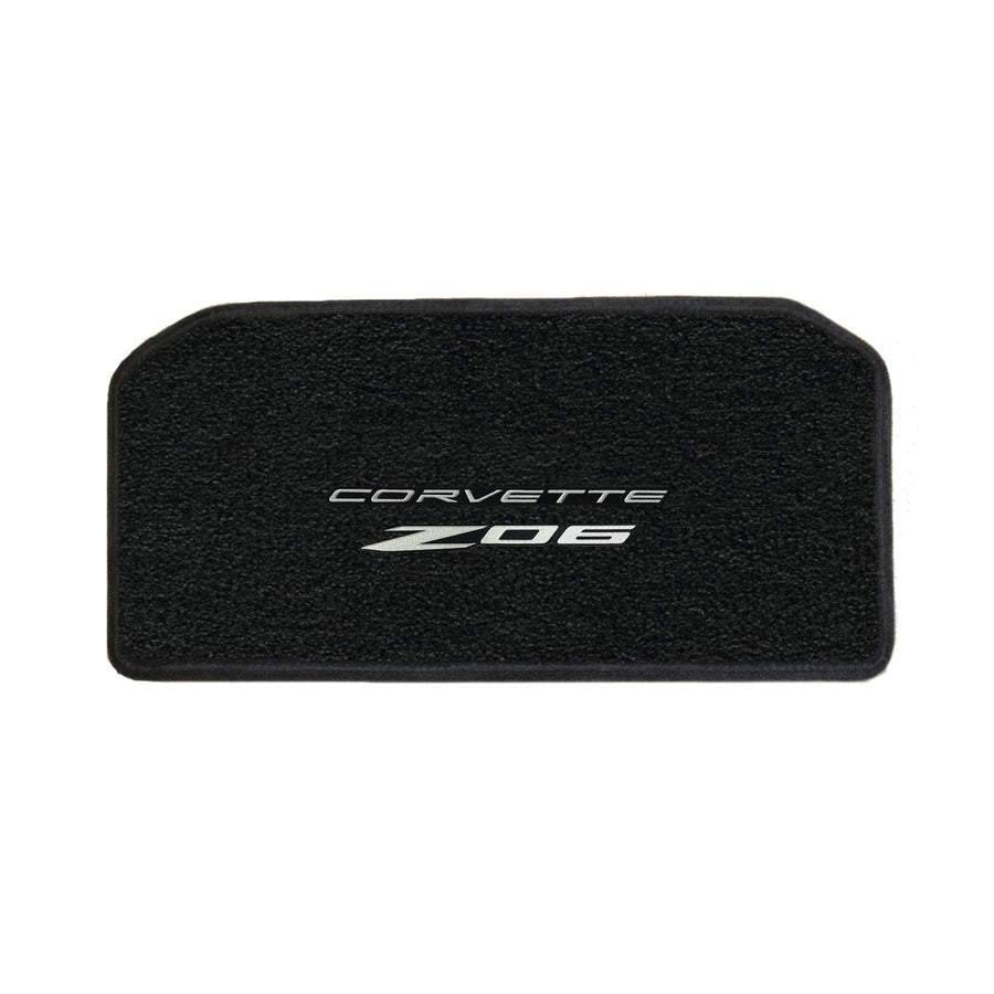 C8/Z06 Corvette Front Cargo Mats - Lloyds Mats with C8 Corvette Script & Z06 Logo