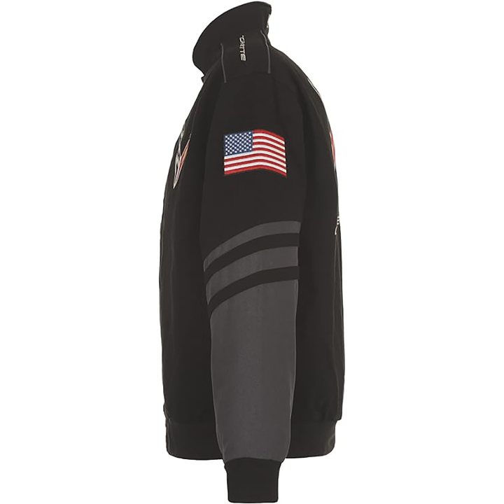 Corvette Embroidered Twill Jacket - Black/Gray : C8