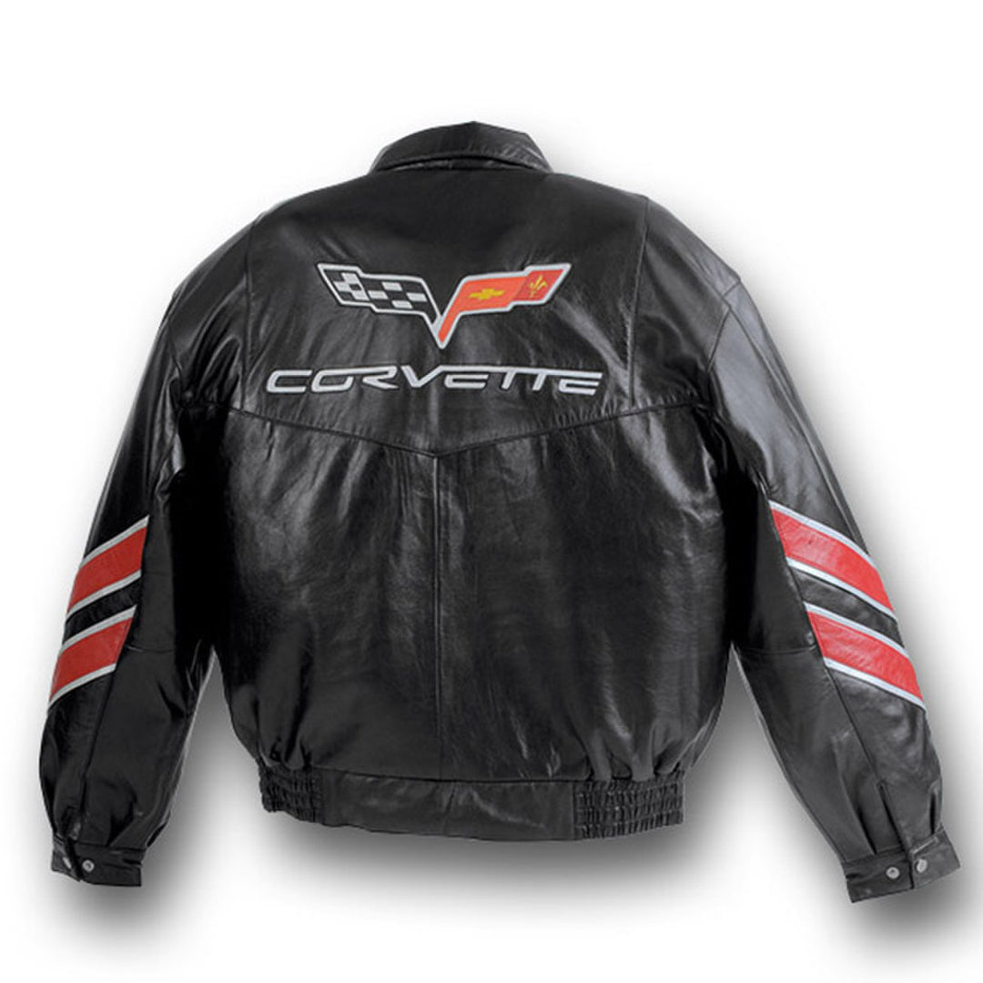 Corvette Grand Sport Leather Jacket - Black 2010-2013 GS