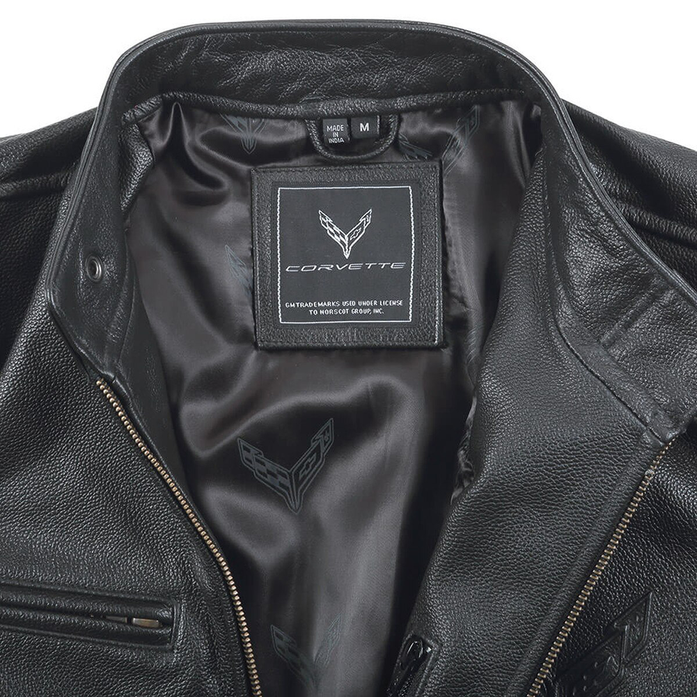 C8 Corvette Cowhide Jacket with Embossed C8 Emblem