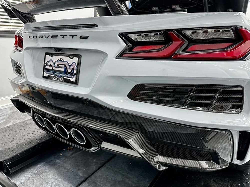 C8 Corvette AGM Center Exhaust Carbon Fiber Rear Diffuser Z06/E-Ray