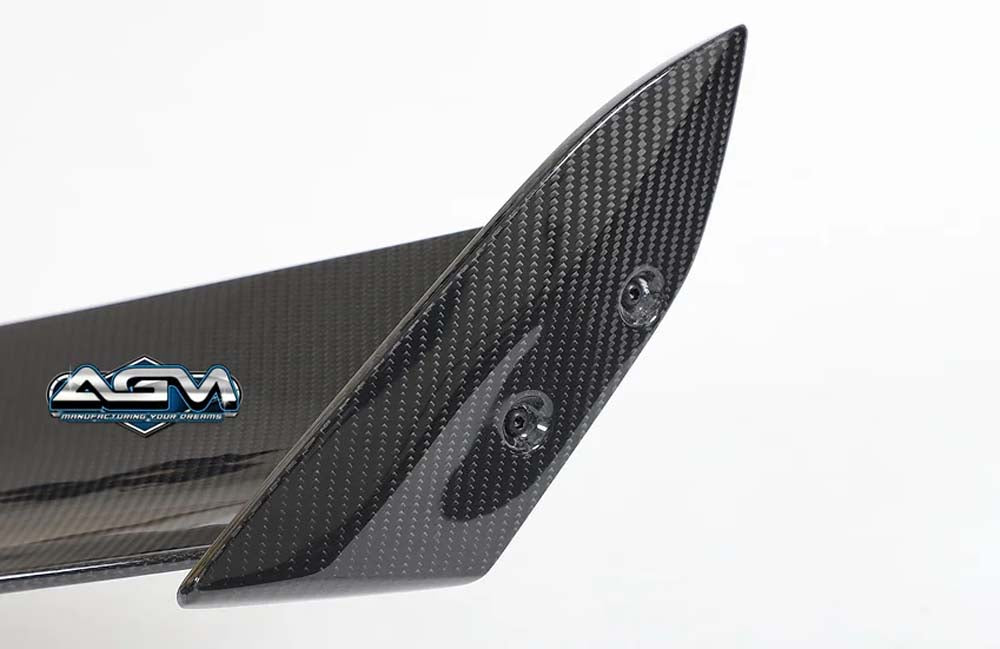 C8 Corvette AGM Z07 Style Visible Carbon Fiber High Wing Spoiler - Z06/E-Ray