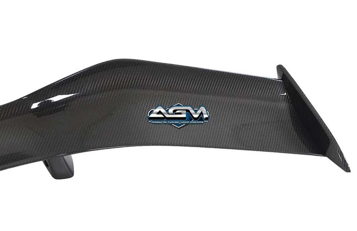 C8 Corvette AGM Z07 Style Visible Carbon Fiber High Wing Spoiler - Z06/E-Ray