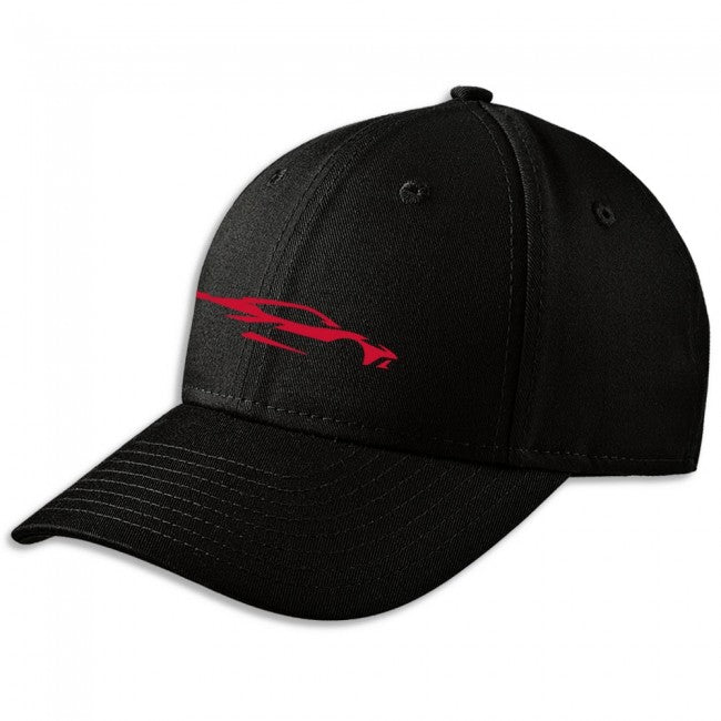 C8 Corvette Embroidered Gesture Mid Profile Cap : Red Mist Metallic