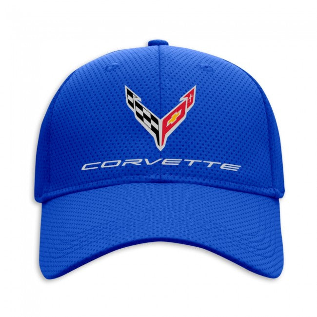 C8 Corvette Jersey-Mesh Cap : Cobalt Blue