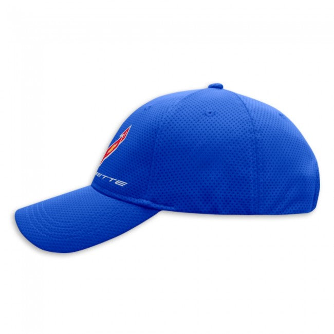 C8 Corvette Jersey-Mesh Cap : Cobalt Blue