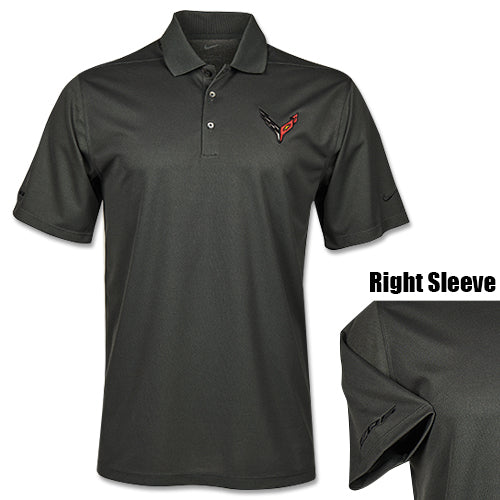 C8 Corvette Z06 Nike Dri-Fit Polo - Mens : Anthracite