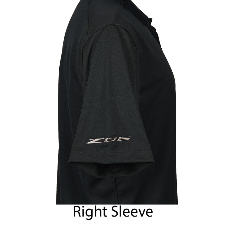 C8 Corvette Z06 Nike Dri-Fit Polo - Mens : Black Medium