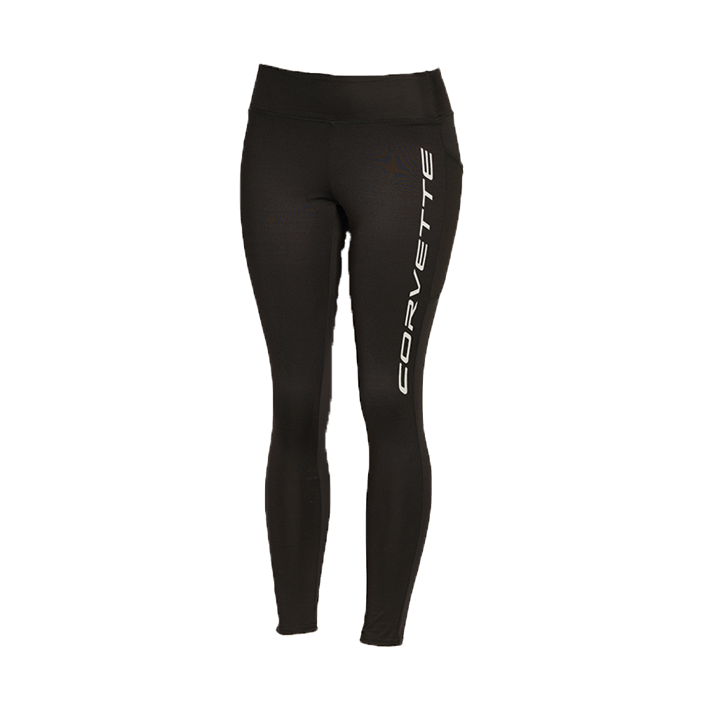 C8 Corvette Ladies Luna Leggings : Black