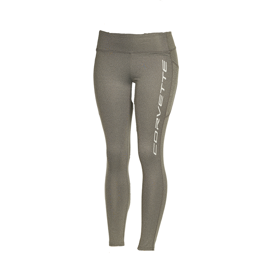 C8 Corvette Ladies Luna Leggings : Grey