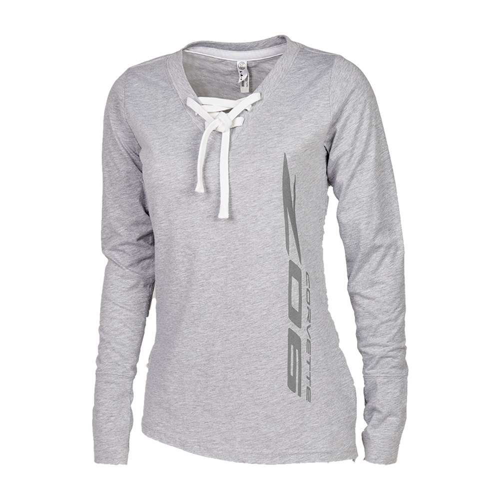 C8 Corvette Z06 Ladies Lace Up Jersey : Grey (Large)