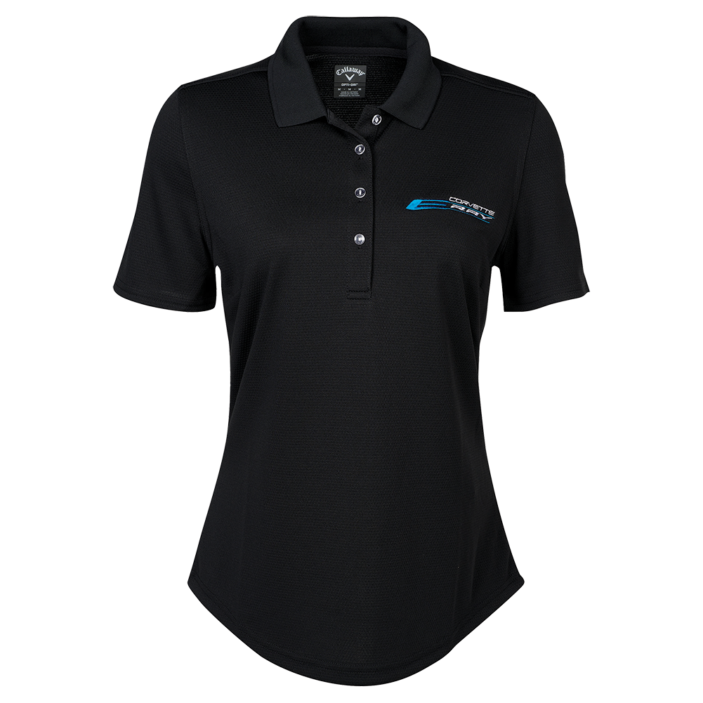 C8 Corvette E-Ray Callaway Ladies Polo : Black