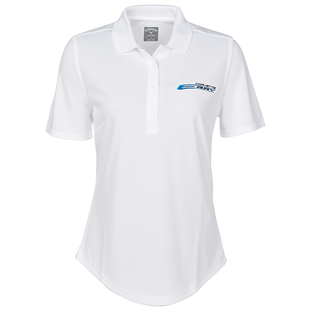 C8 Corvette E-Ray Callaway Ladies Polo : White