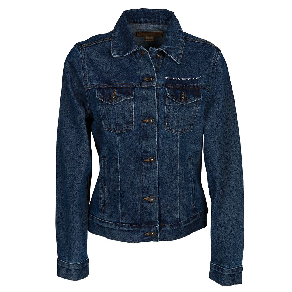 C8 Corvette Ladies Jeweled Denim Jacket