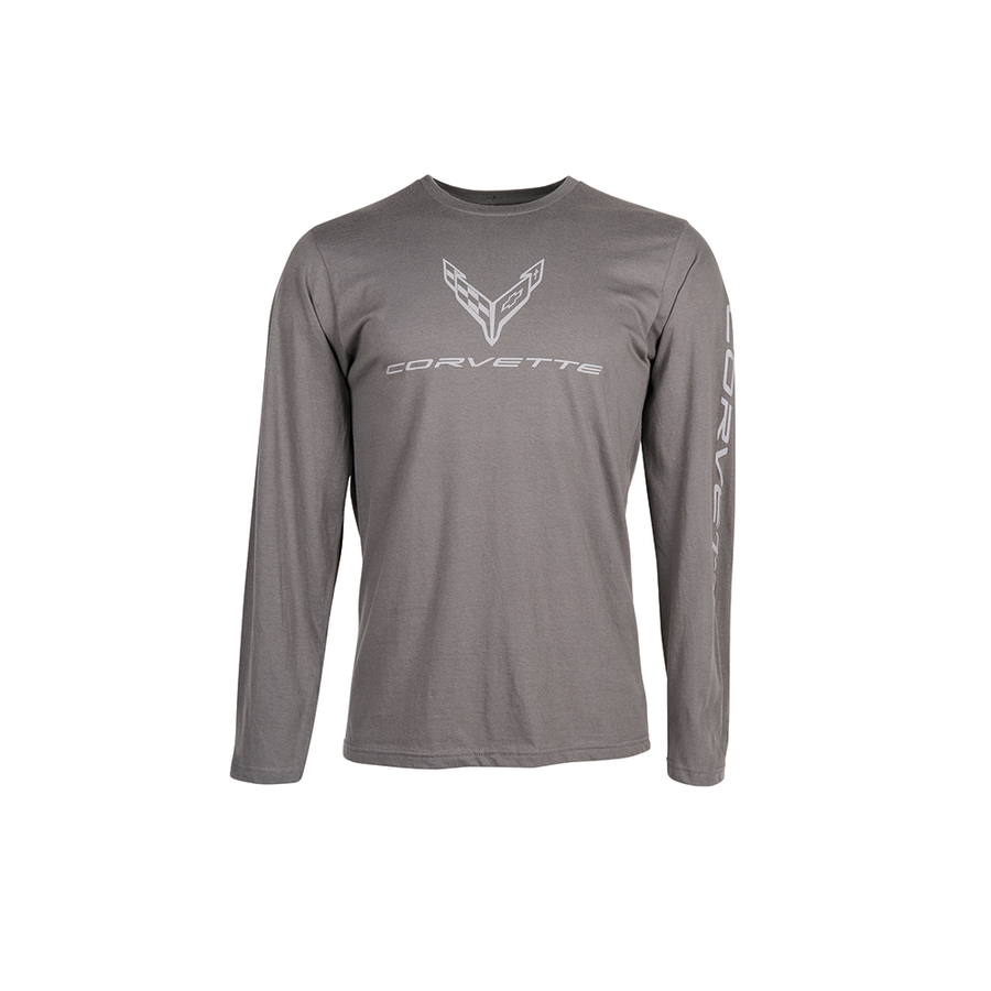 C8 Corvette Long Sleeve Tee : Charcoal