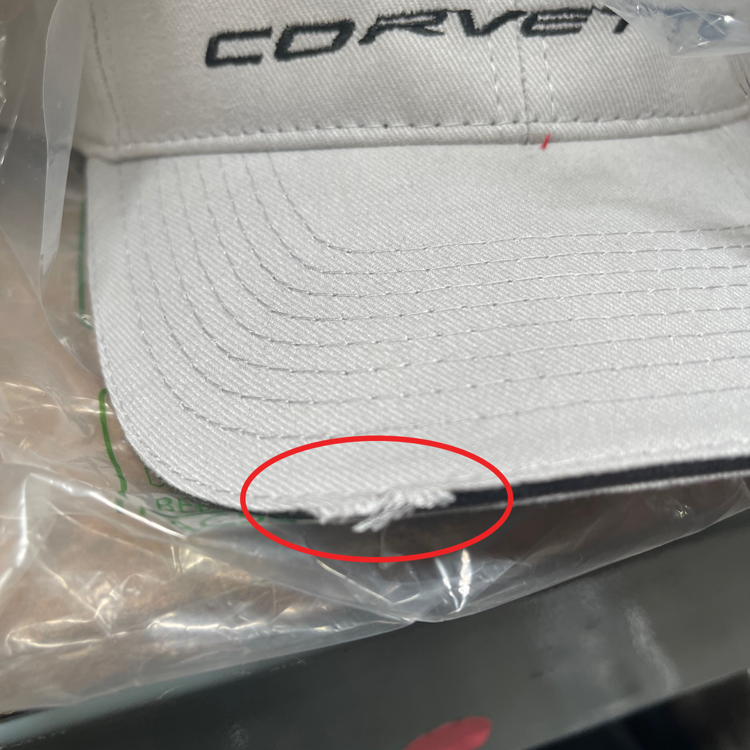 C8 Corvette Structured Contrast Cap : Light Gray