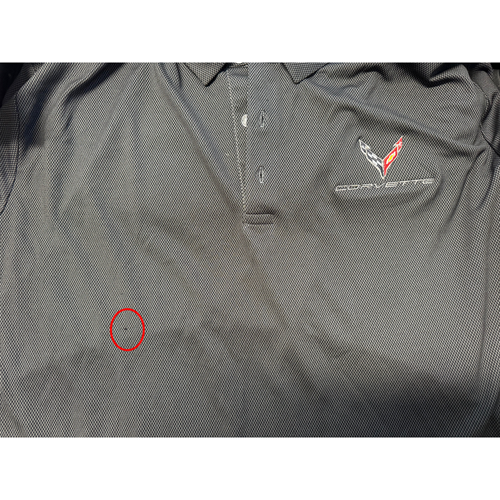 C8 Corvette Men's Birdseye Polo - Black : XX-Large