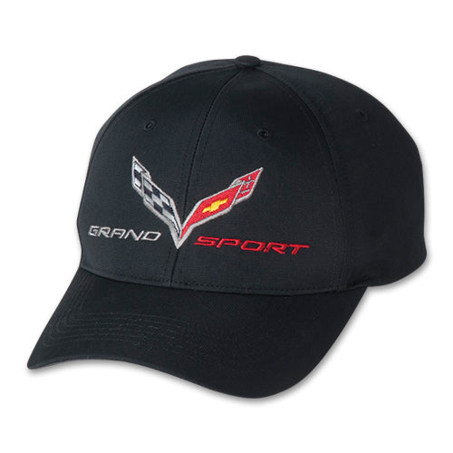 Corvette Logo Flag Hat/Cap - Black : C7 Grand Sport