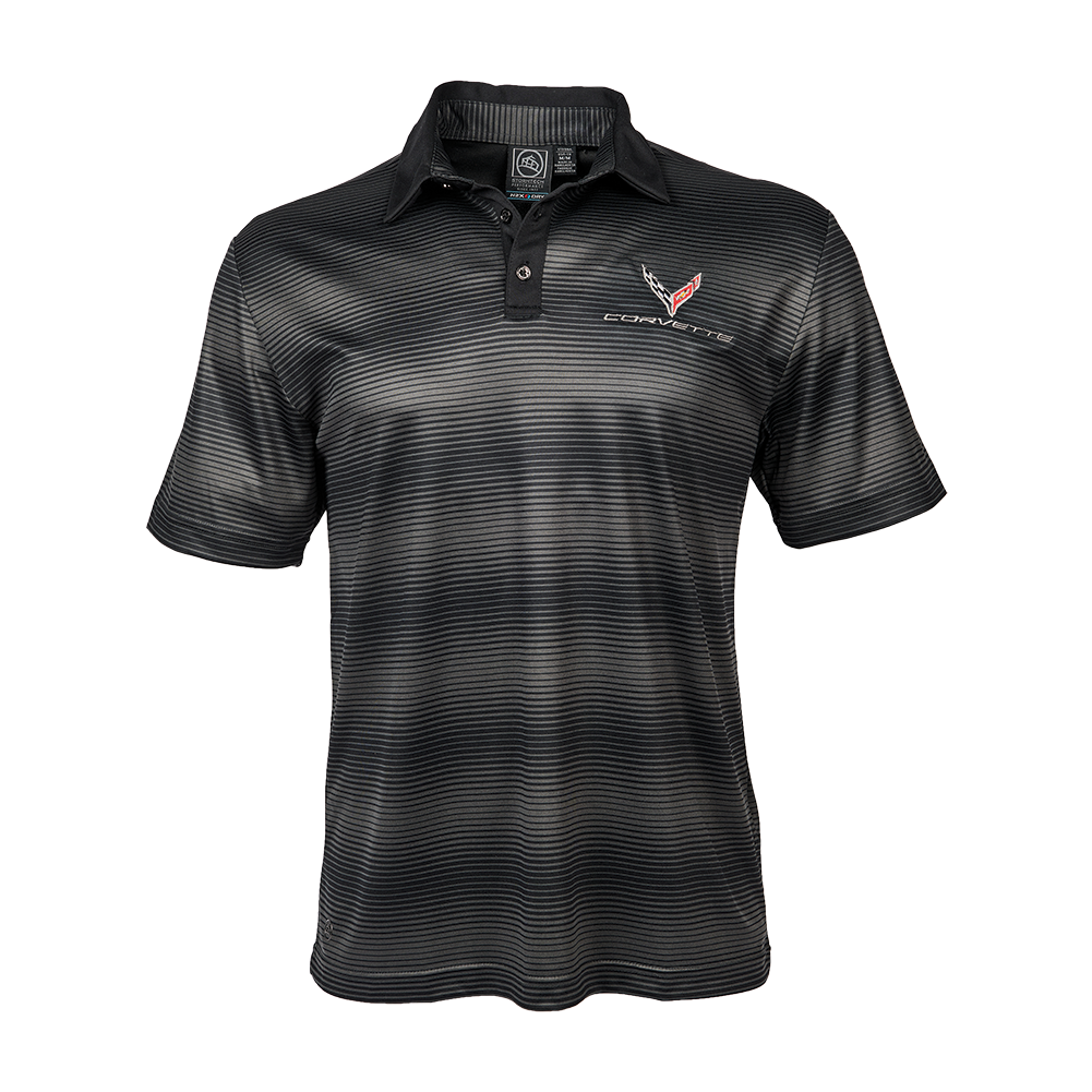 C8 Corvette Vibe Performance Polo - Men's : Carbon