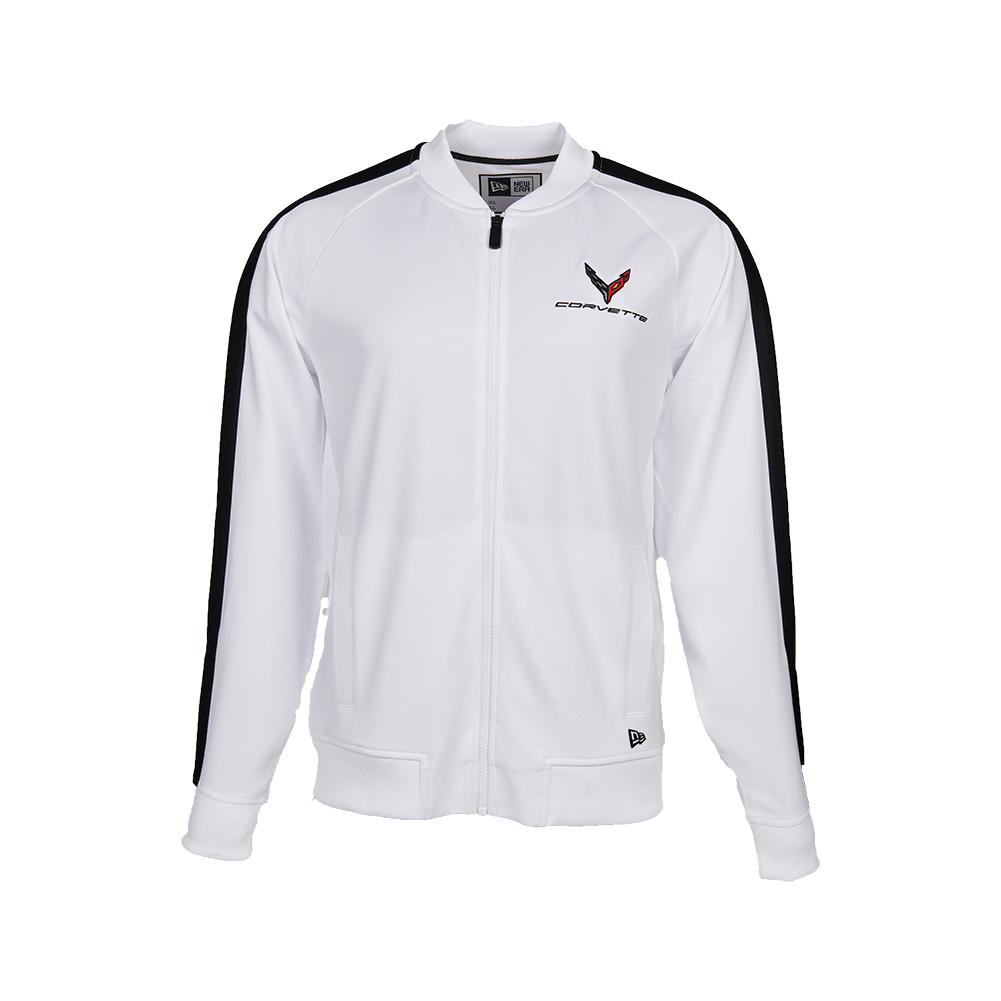 C8 Corvette New Era Track Jacket : White