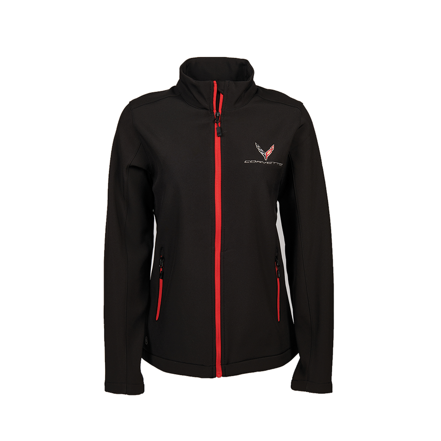 C8 Corvette Matrix Soft Shell Jacket - Women's : Black