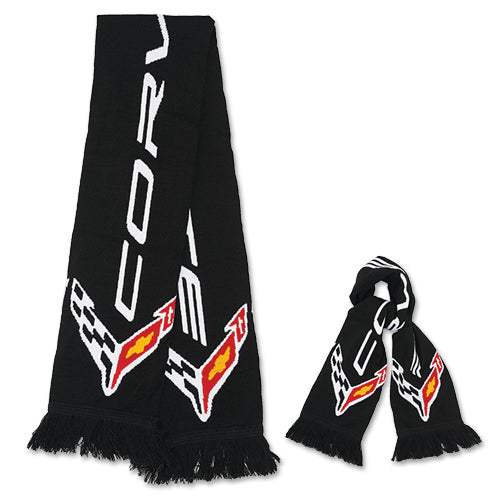 Next Generation Corvette Knitted Scarf - Black