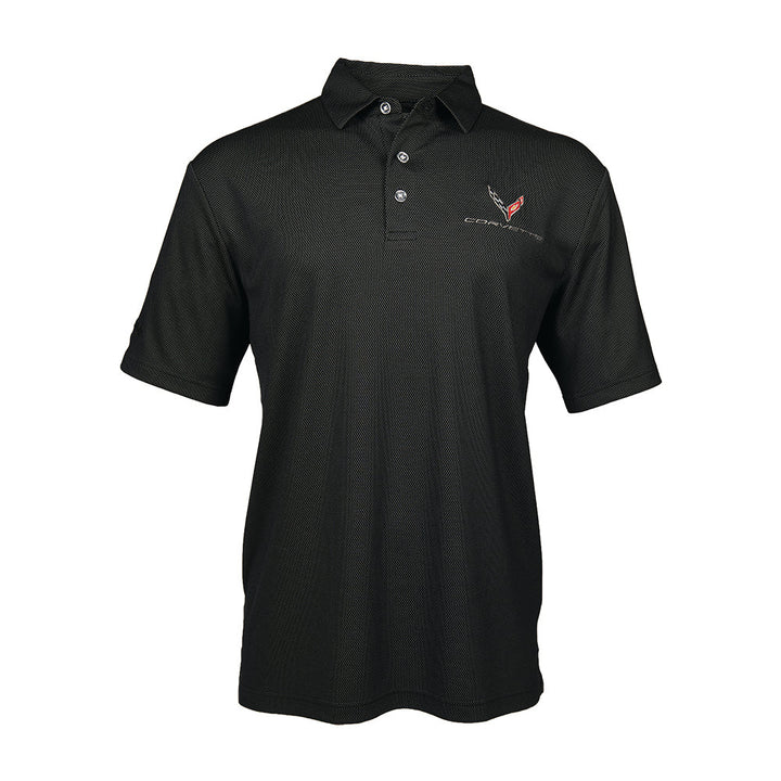 C8 Corvette Men's Birdseye Polo