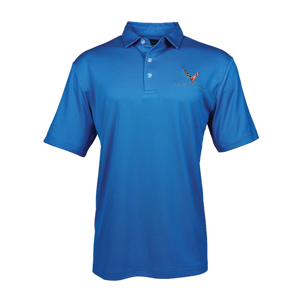 C8 Corvette Men's Birdseye Polo