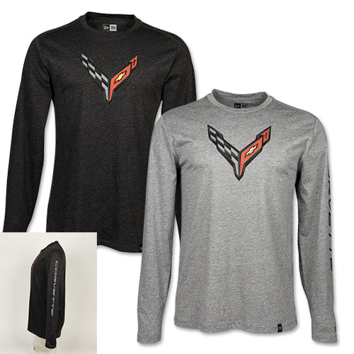 Next Generation Corvette Carbon Flash Long Sleeve T-Shirt - Black or Grey