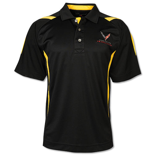 C8 Corvette Racing Pegasus Polo : Black/Yellow