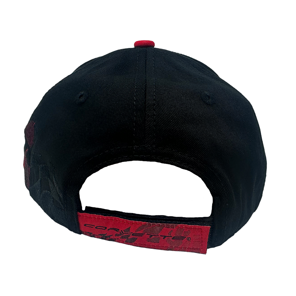 C8 Corvette - Embroidered Bad Vette Hat/Cap : Red