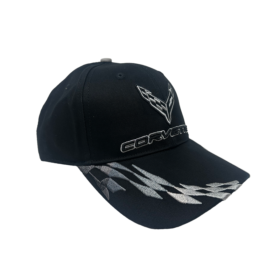 C8 Corvette - Embroidered Bad Vette Hat/Cap : Silver