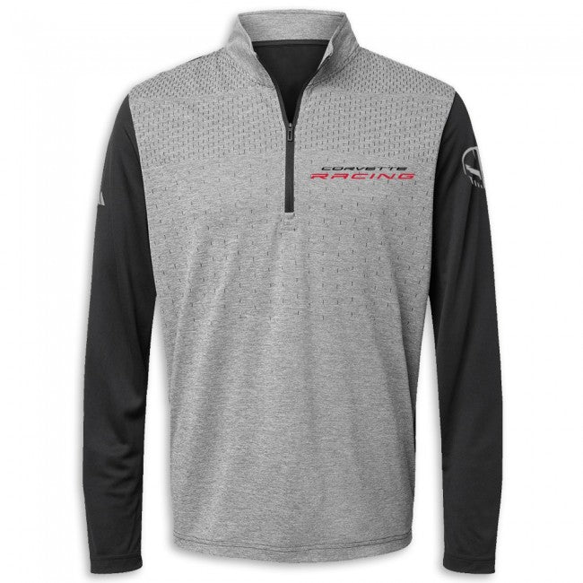 C8 Corvette Racing Adidas Quarter Zip - Heather Gray