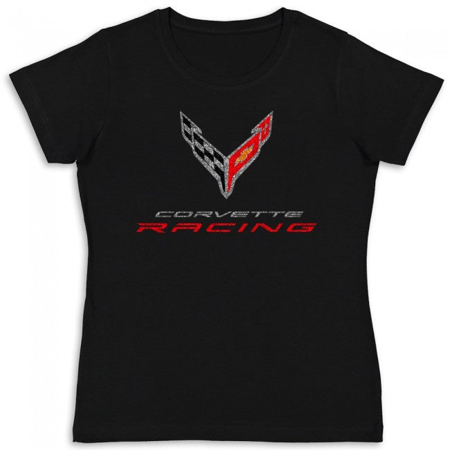 C8 Corvette Racing Ladies Jersey Tee : Black