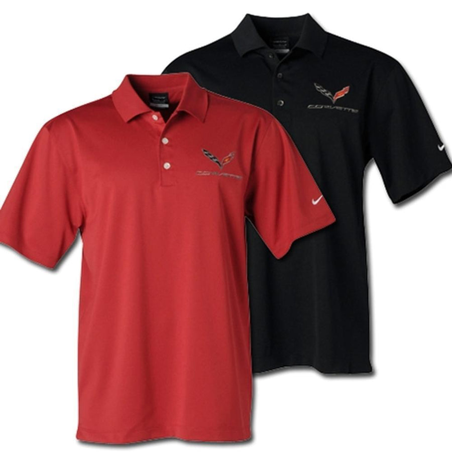 C7 Corvette Polo - Men's Nike Performance Polo : Black, White or Pro Red