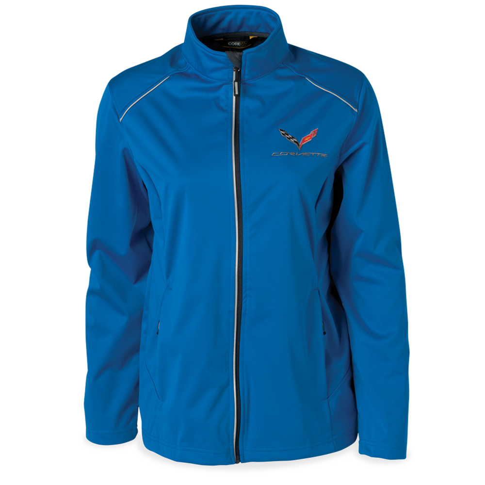 C7 Logo Corvette Ladies Lite Three Layer Jacket : Royal Blue