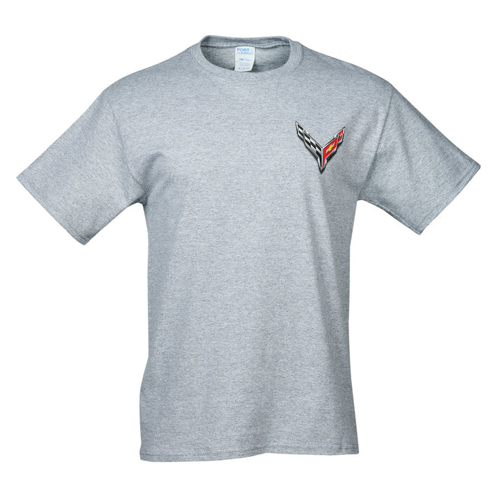 C8 Corvette Born in the USA American Legacy T-shirt - Gray