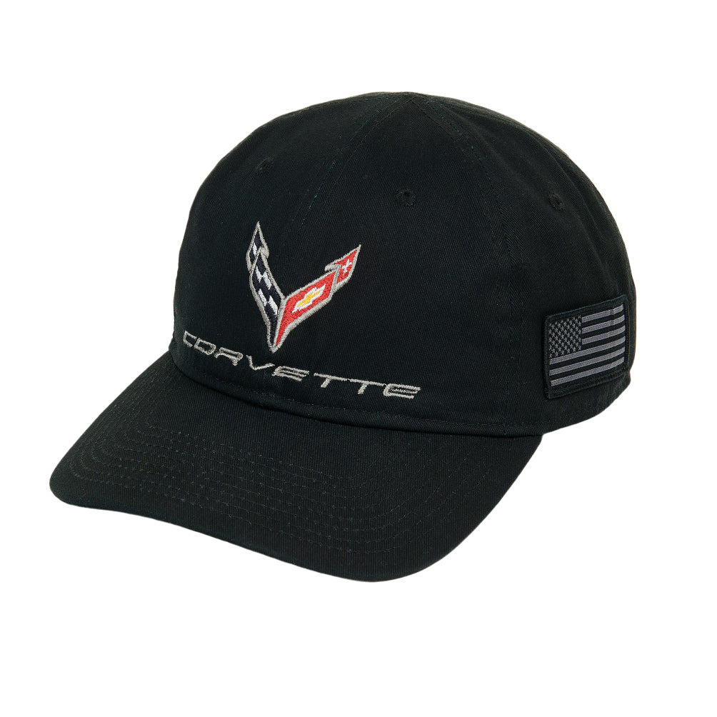 Corvette Next Generation Tactical Hat with USA Flag - Black Clearance