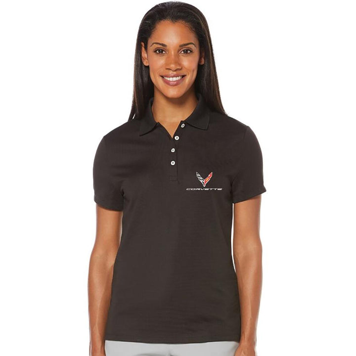 Corvette Next Generation Callaway Dry Core Polo - Ladies : Black