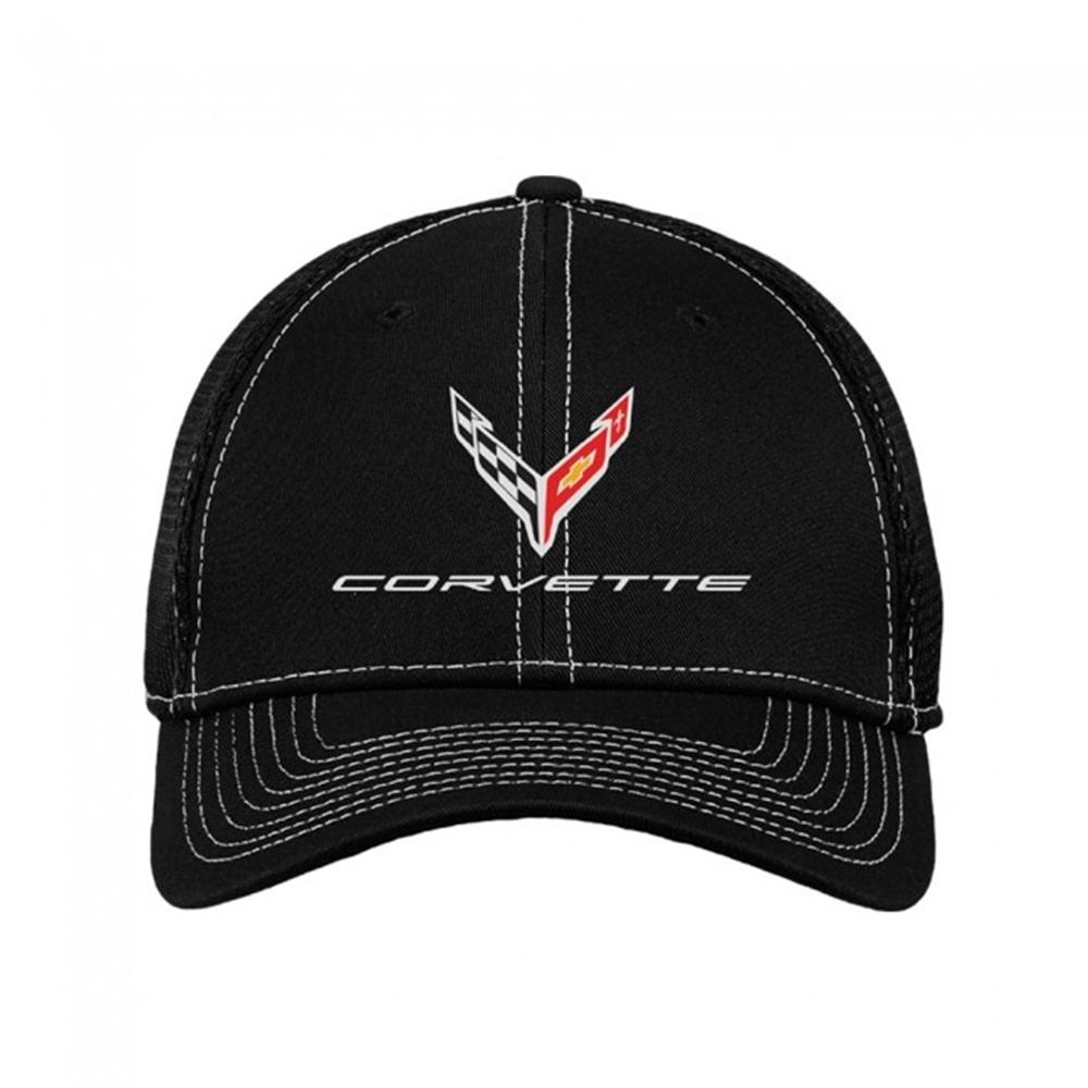 Corvette Next Generation New Era Stretch-Mesh Cap - Black/White