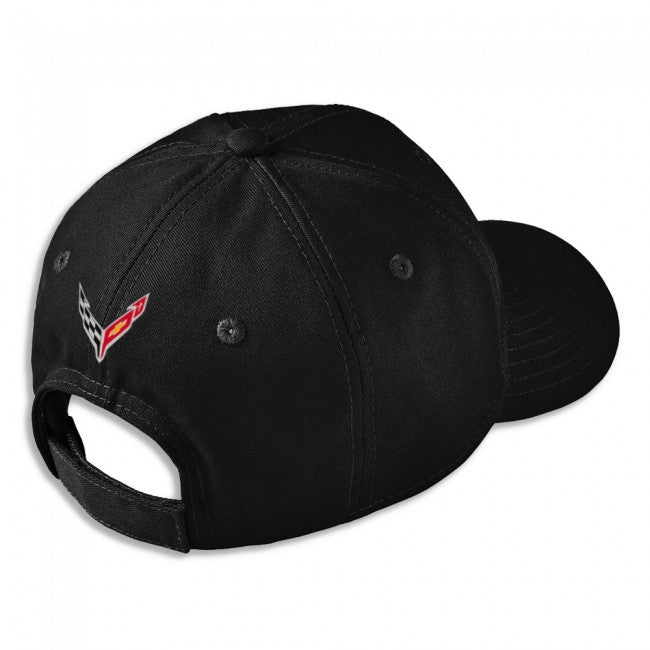 C8 Corvette Embroidered Gesture Mid Profile Cap : Rapid Blue