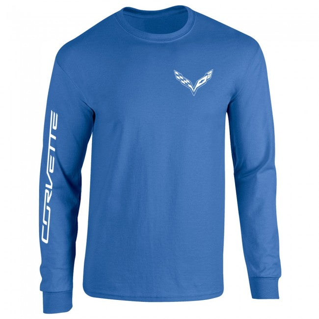 C7 Corvette Long Sleeve Tee : Royal Blue