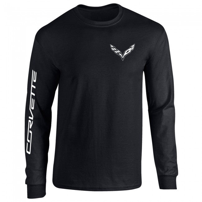 C7 Corvette Long Sleeve Tee : Black