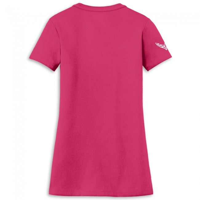 C8 Corvette Ladies New Era Gesture T-Shirt : Pink