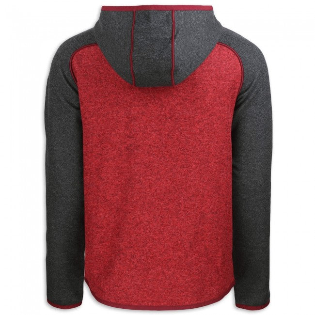 C8 Corvette Cutter & Buck Hooded Zip Up Fleece - Red/Black