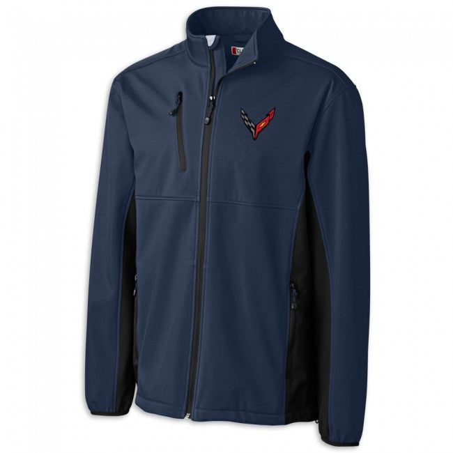 C8 Corvette Tech Stretch Softshell Jacket : Blue