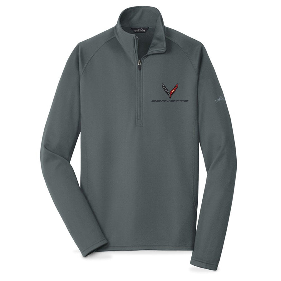 Corvette Next Generation Eddie Bauer Half Zip Fleece Jacket : Charcoal