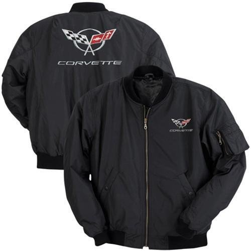 LM-IMAGE-71554446-Corvette Men's Jacket Aviator Black with C5 Logo (97-04 C5),Apparel